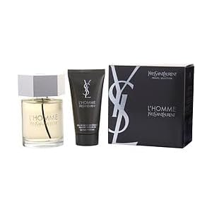 YVES SAINT LAURENT LHomme for Men – 2 Pc Gift Set 3.3oz EDT Spray, 1.6oz Shower Gel