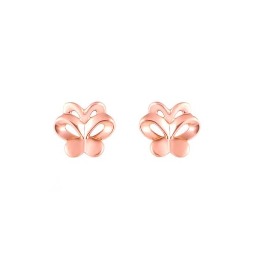 Boucles d'oreilles or 9k et 18k papillon pour filles et femmes TYKHGFS