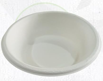 GreenEra Premium 12oz (360ml) White Bowls [50-Pack] - 100% Compostable & Eco-Friendly Disposable Everyday use paper Bowls, Heavy Duty, Made of Sugarcane Bagasse Leak Proof