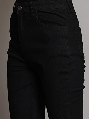 Image of KOTTY Flare Bottom Jeans for Women - Stylish Slim Fit with Bell Shape Leg