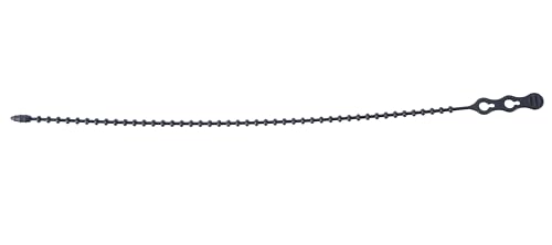 Gardner Bender 46-12BEADBK Beaded Cable Tie Wrap, 12 inch, 70 lb, Reusable, Adjustable Wire and Cord Management, 40 Pk, UV Resistant Black