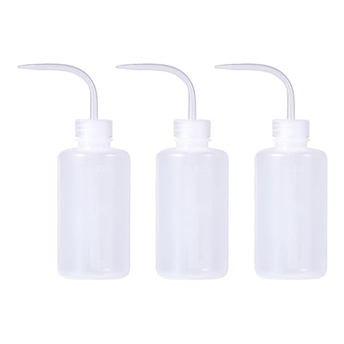 SSHUIKKAI 3er-Set Dosierflasche 250ml Labor- & Pflanzenbewässerung Kunststoff Sprühflasche wiederverwendbar auslaufsicher