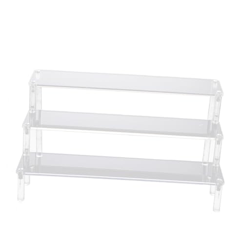 SOLUSTRE 1Pc Multi Layer Acrylic Display Stand for Desktop Storage Clear Organizer for Jewelry Cosmetics and Items for Home Retail and Events