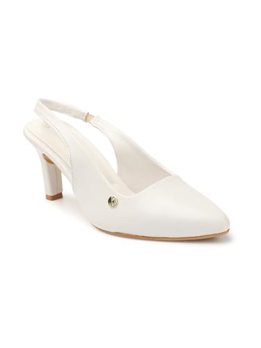 Image of ELLE Women Stylish and elegant Slingback Kitten Heel Mule Sandal