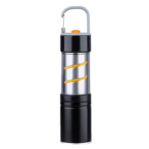 Linterna LED recargable, potente linterna con zoom, luz de trabajo LED impermeable con luz lateral, impermeable, batería de larga duración, 3 x 3 x 13 cm, para uso en exteriores