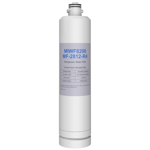 Image of MIWF8200 Water Filter Compatible with Midea MIWF8200 MF-2812-R4, Midea MRF29D3AST, MRF29D6AST, MRF29D9BST Refrigerator (1 Pack)