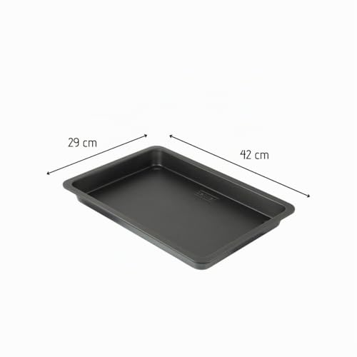 Foto von Zenker Pflaumenkuchenblech Black Metallic – 42 x 29 x 4 cm, Hochwertiges Backblech für klassische Blechkuchen, Antihaftbeschichtet, Reinigung per Hand, Hitzebeständig bis 230 °C, Made in Germany