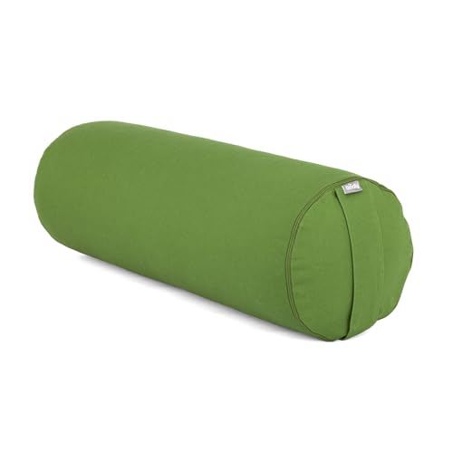 Coussin bolster de yoga BASIC env. 65 x 23 cm, coton robuste, housse amovible, lavable à 30°C, passant pour le transport, remplissage et couleur au choix...