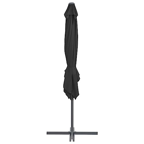 Paraguas voladizo 250x250 cm TALCUS con poste de acero para jardín 4