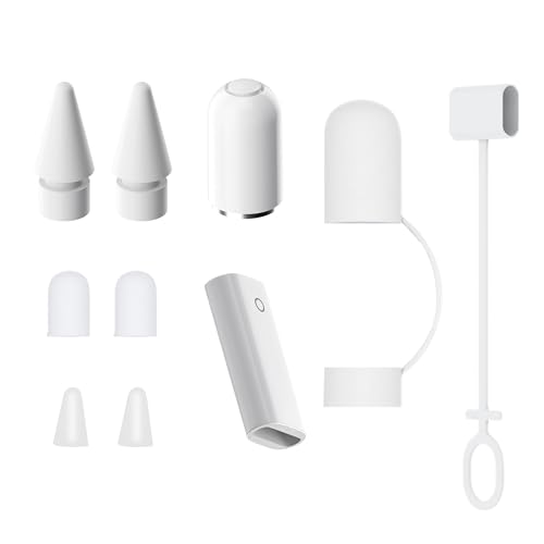 Ya en manzanajugosa.com: CJMUQHEHH Set de 7 Piezas Compatible Apple Pencil 1ª Generación: Adaptador de Carga, Tapa de Repuesto Magnética, 2 Puntas, (Incluye Set de 4 Piezas Antipérdida de Silicona)