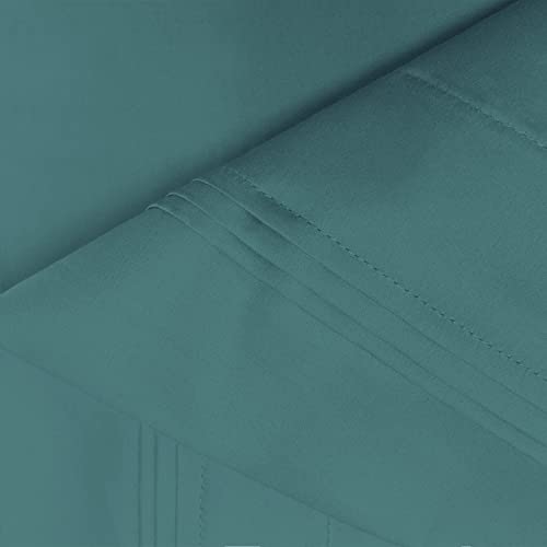 Superior 1000 Thread Count Egyptian Cotton Pillowcase Set, Pillow Covers For All Pillows And Sleepers, Soft Pillowcases For Bed Fashion, Basics, Large Cases, 2-Piece Set, Deep Sea, King #TOP2