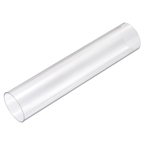 Image of uxcell Clear Rigid Tubing 62mm(2 1 /2 inch) ID x 65mm(2 9 /16 inch) OD x 1Ft(305mm) Length Round Plastic Polycarbonate Tube