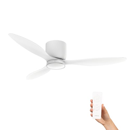 Mellerware Brizy Bright Deckenventilator mit Fernbedienung, minimal, 40 W, 6 Geschwindigkeitsstufen,...