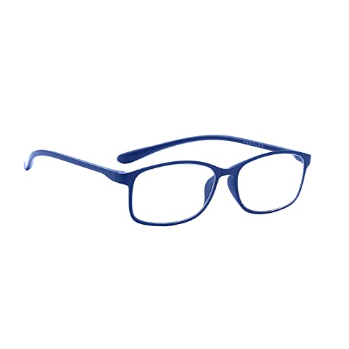 PROFLEX BluOptix mit Blaulichtfilter leicht, flexibel, kratzfest, unisex (Damen + Herren), Computerbildschirm-Technologie Lesebrille (blau, 4,0)