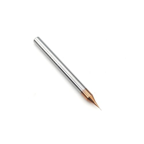 Image of 2pcs /Package HRC60 2Flutes Micro Carbide Flat End Mill Square end Mill CNC Cutting Tools for Metal Shank Diameter 4mm (2pcs, Cutting Diameter 0.2mm)