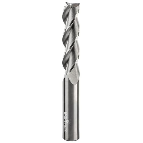Image of 1 /2 Inch End Mills, 3 Flute, USA Made Solid Carbide CNC Aluminum Cutting End Mill Bits for Roughing & Finishing - Square End - UF27024
