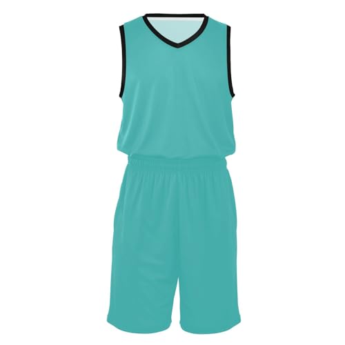 Short et maillot de basketball turquoise taille M pour entraînement en club