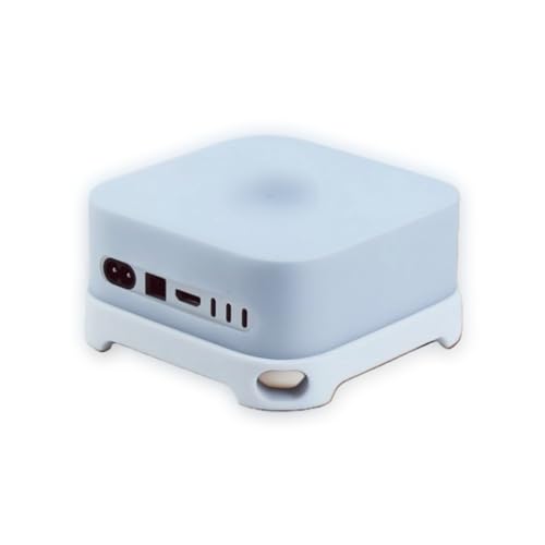 Image of Silicone Cover Compatible with Mac mini M4 / M4 Pro 2024, Dustproof Scratch-Proof Waterproof, Protective case for Mac mini PC (White Cover with Stand)