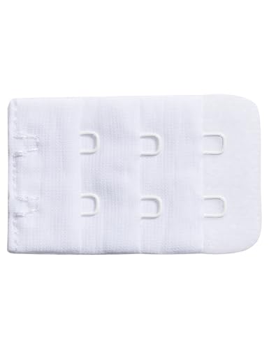 BeeDees Damen BH- Verlängerung im 3-er Pack Microfun V Weiss One Size mit Innenseite aus Plüsch dreifach verstellbar Microfaser