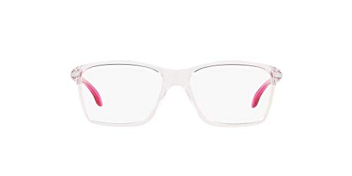 Image of Oakley Youth Unisex Kids OY8010 Cartwheel Rectangular Prescription Eyewear Frames, Polished Clear /Demo Lens