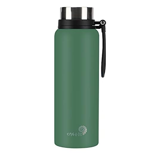 Garrafa Térmica de Inox - 1,2L - Verde Militar