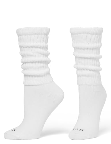 Image of HUE Women's Slouch Socks Crew Boot Chunky Ribbed Cotton Scrunch