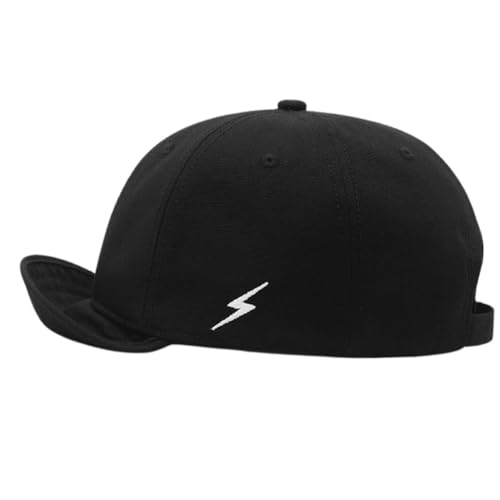 Image of FASHIXD XXL Up-Turn Short Brim Baseball Cap for Men Short Bill Trucker Hat Casual Peaked Cap