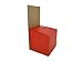 FixtureDisplays 10PK Red Small Mini Raffle Ticket Cardboard Box 6x6x12
