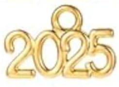 1 Piece Single 2025 or 2026 Year Charm – Custom Gold or Silver Colored Zinc Alloy Year Charm for Jewelry Making, Necklace & Bracelet, Ships from California - Image 5