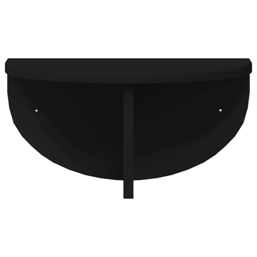 Étagère murale noire en bois bibliothèque suspendue compacte - 6