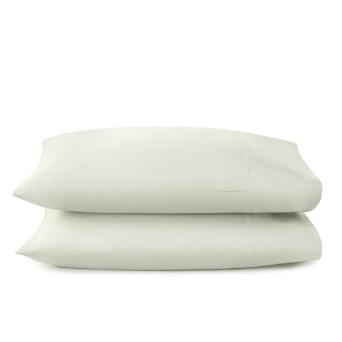 Image of 100% Organic Cotton Pillow Cases King Size Set of 2-100% Cotton Pillowcases GOTS Certified 300 Thread Count - Naturally Cooling Comfortable Breathable & Soft Pillow Cases (Pastel Green, King)