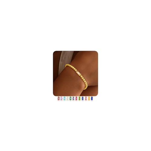 Yoosteel November Birthstone Bracelet for Women 14K-Gold-Plated Bracelets
