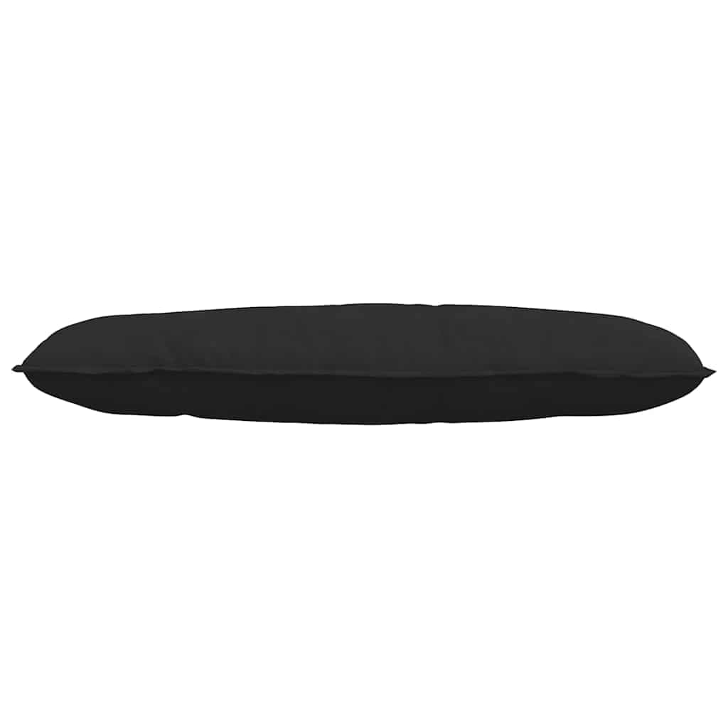 Cojín de respaldo de 120 x 50 cm – Cojín ergonómico para sofá y lectura de microfibra, funda extraíble con cremallera, para un cómodo apoyo lumbar en el salón y dormitorio, color negro