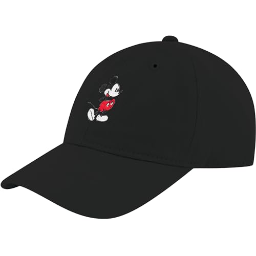Disney Mickey Mouse Embroidered Cotton Adjustable Dad Hat with Curved Brim