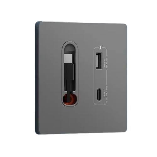Ceftyopo EU���j�o�[�T���ǖ�PD 20W USB A�X�}�[�g�\�P�b�g�p�l���iAndroid�p Type-C�}���[�d�|�[�g�A�i�[���P�[�u���t���A�ƒ�p�jB