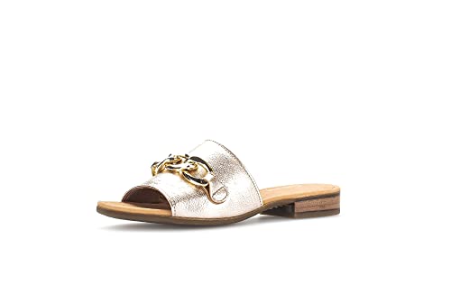 Gabor Damen Pantoletten | Frauen Slipper | Moderate Mehrweite (G) | Schlupfschuhe | schluepfschuhe | Muschel (LDS-Gold) | 38 EU - 5 UK