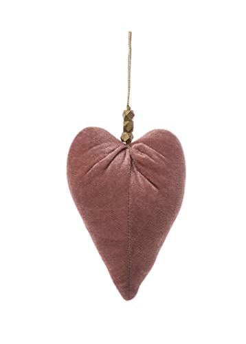  PERAGA GARDEN Cuore Velluto APPENDIBILE 18CM Rosa ADDOBBI di Natale