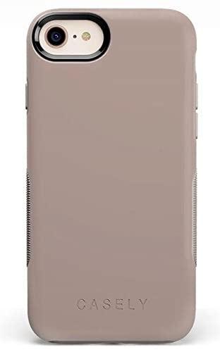 Casely iPhone SE (2020 & 2022), 8, 7, 6/6s Case | Taupe on Nude | Solid Beige Aesthetic Cream Case