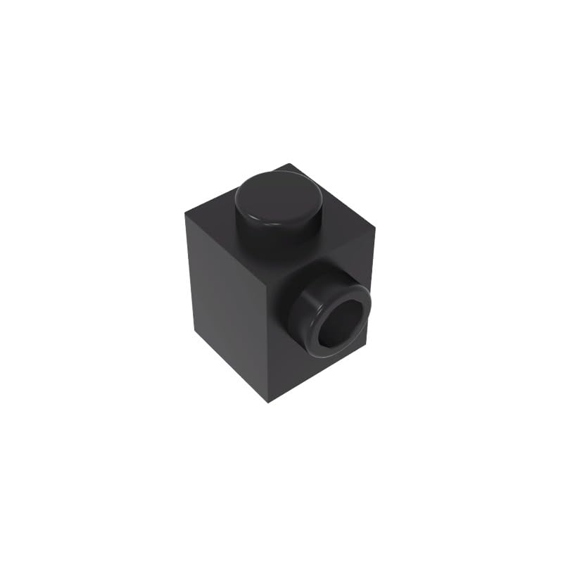Gobricks GDS-635 Brick Special 1x1 with Stud on 1 Side 50PCS Compatible with Lego Toy 87087 DIY Parts and MOC Components for Major Brick Brands Color:Black โ image 1