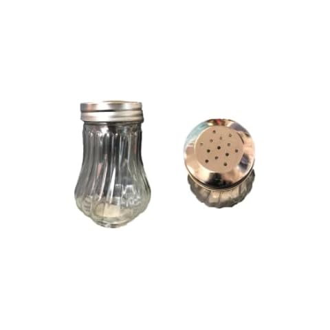 Set of 2 Elegant Glass Spice Jars Cover