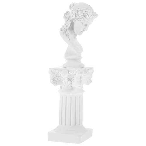 Didiseaon Estatua Romana Clásica de Resina, Adorno de Columna Decorativa de 6 Cm, Set de 2 Piezas Figura de Ariadna para Decoración de Escritorio y Hogar