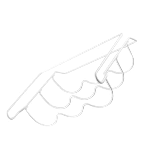 Hemobllo Organizador para Nevera Hierro Blanco Estante Apilable para Botellas y Bebidas Soporte Resistente para Frigorífico Hogar