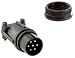 AMPHENOL MS3106F16S-1P CIRCULAR CONTACT TYPE:SOLDER PIN, ROHS COMPLIANT: NO, STRAIGHT PLUG, CIRCULAR CONNECTOR, PLUG SIZE 16S, MILITARY SPECIFICATION:MIL-DTL-5015 SERIES, COUPLING STYLE:THREADED, 7 PO