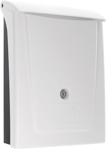 Rottner Boîte aux Lettres Posta, Serrure à Cylindre avec 2 clés, Plastique, Largeur 250 x Hauteur 340 mm, matériel de Montage Inclus