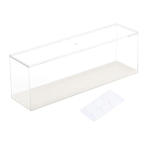 Image of Clear Storage Box Clear Display Case for Small Figurines Model Action Figure White
