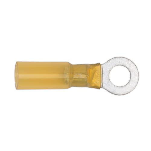 Cosse à œillet thermorétractable Ø6.4 mm jaune Sealey Ytsr2564 connecteur fil