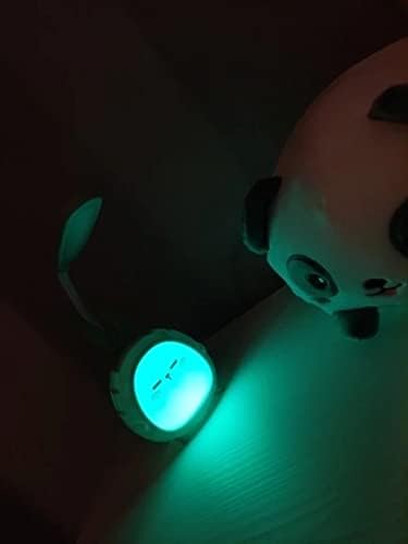 Portable LED Desk Lamp with Night Light Cute Bunny Foldable USB Charge Reading Light for Bedroom Kids Bedside Study (Green Rabbit)
