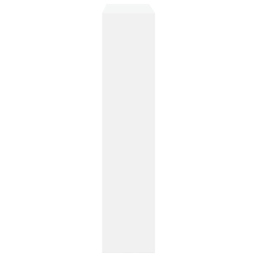 vidaXL Cornice per Camino Bianca 81x18x82 cm in Truciolato, cornice per caminetto, struttura per camino, decorazione camino, telaio per camino