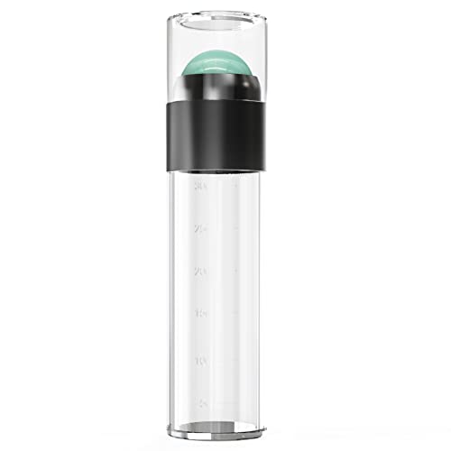 2 In 1 Essential Oil Roller Bottles Jade Roller for Face Facial Massage Roller Skin Care Beauty Tool, Green