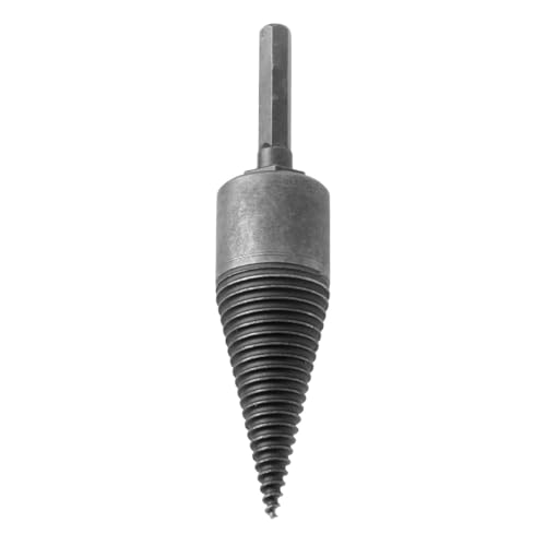 CIYODO Broca para Leña con Mango Hexagonal Herramienta Resistente para Taladro Eléctrico Divisor de Madera Duradero y Fácil de Usar para Astillar Troncos y Trabajos de Carpintería
